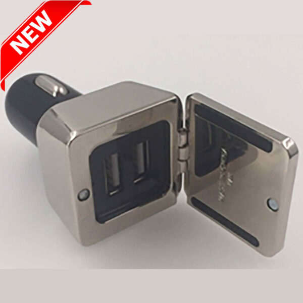 Dual Square Metal Car Charger