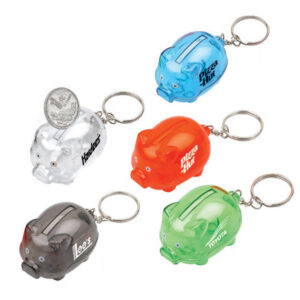 Coin Bank with Keyring