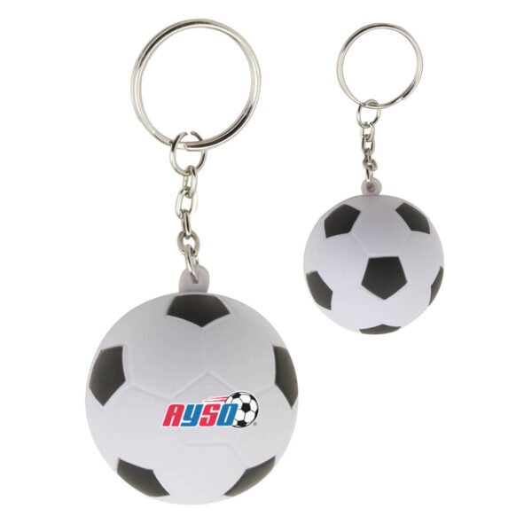 Stress Soccer Ball Key Ring