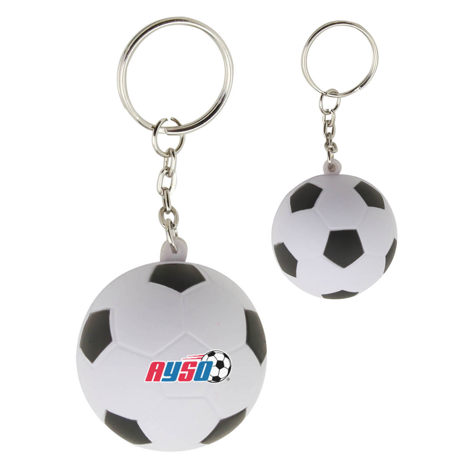 Stress Soccer Ball Key Ring