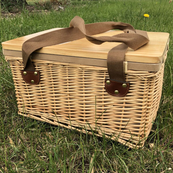 Gold Coast Wicker Picnic Cooler Basket(square)