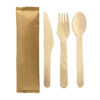 2pcs Wooden Cutlery Set