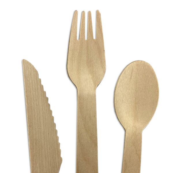 2pcs Wooden Cutlery Set